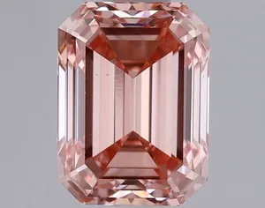 1.08ct RADIANT Fancy Vivid Pink VS2 Coloured Lab diamond