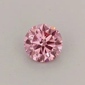 0.33ct ROUND Fancy Vivid Pink VS2 Coloured Lab diamond