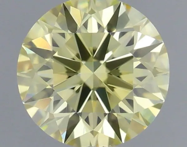 0.34ct ROUND Fancy Intense Yellow VVS2 Coloured Lab diamond