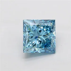 2.5ct PRINCESS Fancy Vivid Blue VS1 Coloured Lab diamond