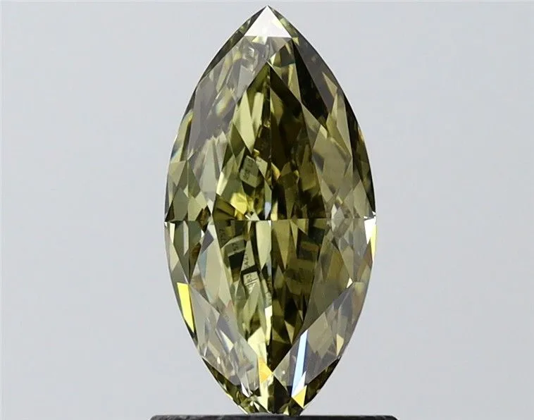 1.81ct MARQUISE Fancy Grayish Yellow VVS2 Coloured Lab diamond