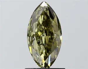 1.81ct MARQUISE Fancy Grayish Yellow VVS2 Coloured Lab diamond