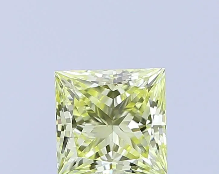 0.52ct PRINCESS Fancy Yellow VS1 Coloured Lab diamond