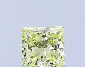0.52ct PRINCESS Fancy Yellow VS1 Coloured Lab diamond