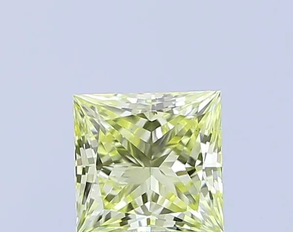 0.52ct PRINCESS Fancy Yellow VS1 Coloured Lab diamond