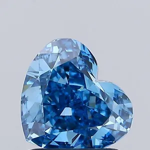 1.01ct HEART Fancy Vivid Blue VS1 Coloured Lab diamond