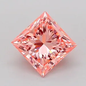 1.47ct PRINCESS Fancy Intense Pink VS1 Coloured Lab diamond