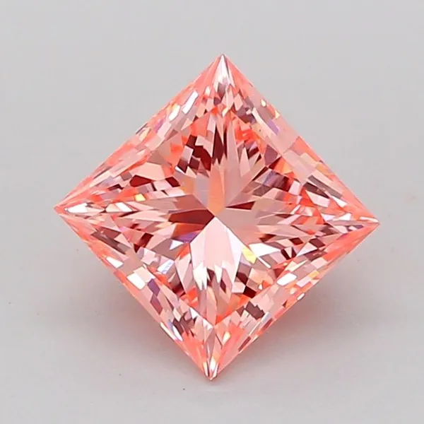 1.47ct PRINCESS Fancy Intense Pink VS1 Coloured Lab diamond