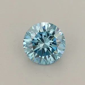 0.44ct ROUND Fancy Vivid Blue VS2 Coloured Lab diamond