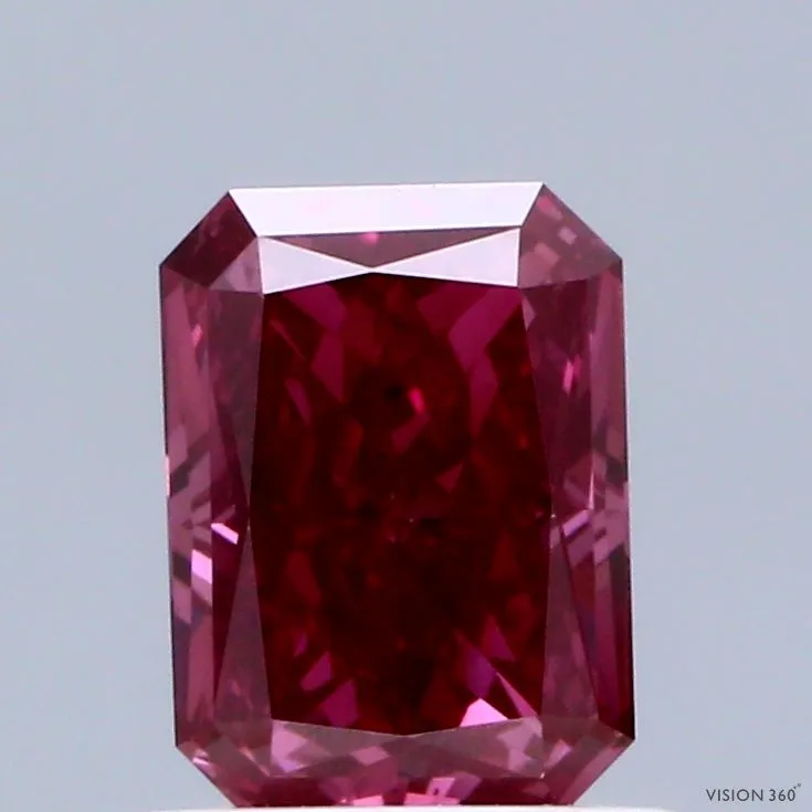 1.01ct RADIANT Fancy Deep Pink VS2 Coloured Lab diamond