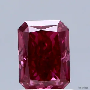 1.01ct RADIANT Fancy Deep Pink VS2 Coloured Lab diamond
