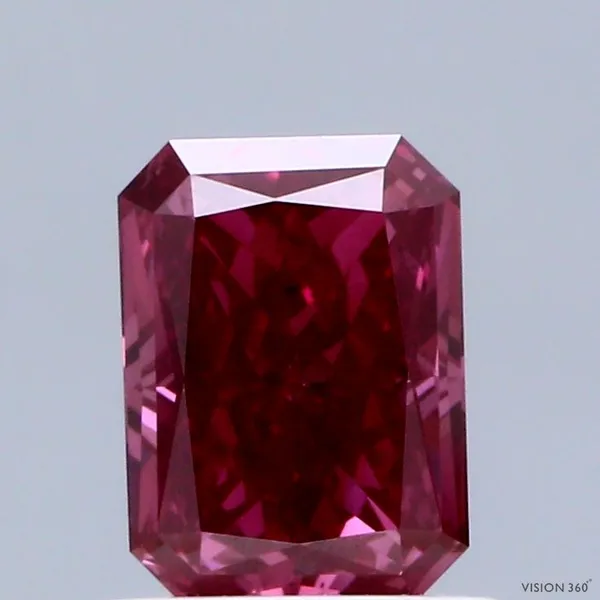 1.01ct RADIANT Fancy Deep Pink VS2 Coloured Lab diamond