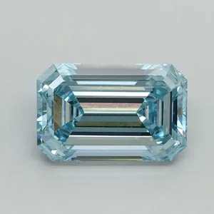 1.02ct EMERALD Fancy Intense Blue VVS2 Coloured Lab diamond