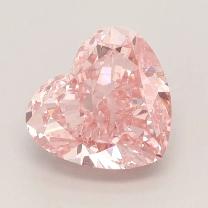 1.53ct HEART Fancy Vivid Pink VS2 Coloured Lab diamond