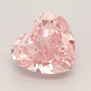 1.53ct HEART Fancy Vivid Pink VS2 Coloured Lab diamond