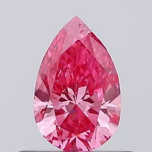 0.5ct PEAR Fancy Vivid Pink VS2 Coloured Lab diamond