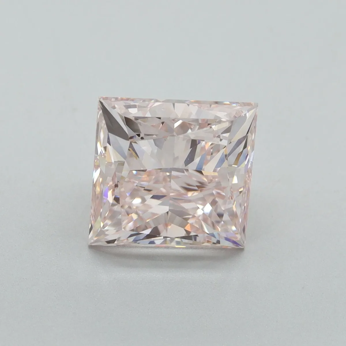 4.00ct PRINCESS Fancy Pink VS1 Coloured Lab diamond