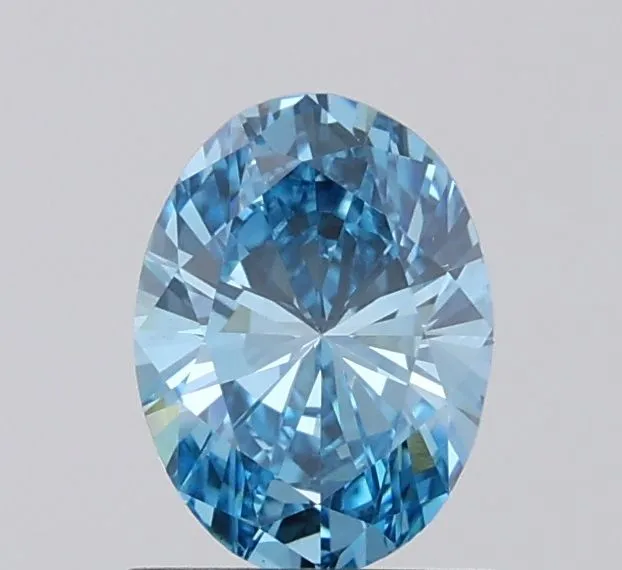 1.03ct OVAL Fancy Vivid Blue VS1 Coloured Lab diamond