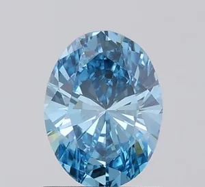 1.03ct OVAL Fancy Vivid Blue VS1 Coloured Lab diamond