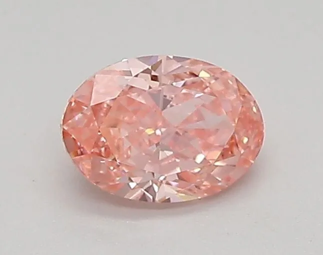 0.50ct OVAL Fancy Vivid Pink VVS2 Coloured Lab diamond