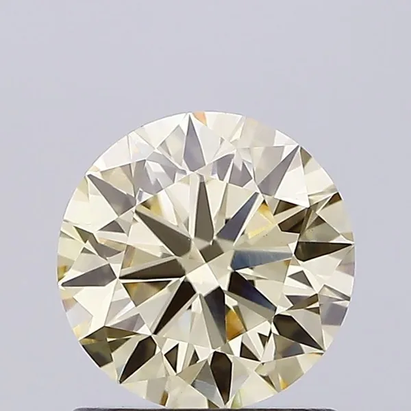 0.89ct ROUND Fancy Light Brownish Yellow VS1 Coloured Lab diamond
