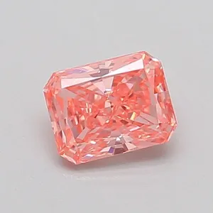 0.5ct RADIANT Fancy Vivid Pink VS2 Coloured Lab diamond