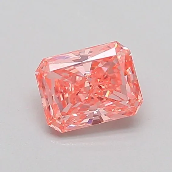 0.5ct RADIANT Fancy Vivid Pink VS2 Coloured Lab diamond