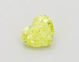 1.22ct HEART Fancy Vivid Yellow VVS2 Coloured Lab diamond