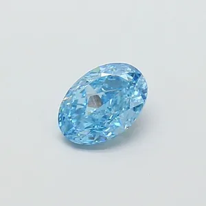 1.02ct OVAL Fancy Vivid Blue VS1 Coloured Lab diamond