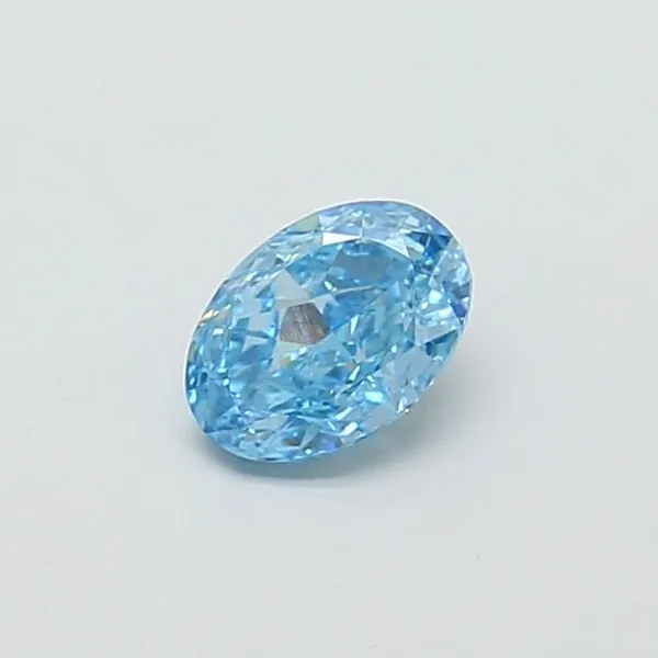 1.02ct OVAL Fancy Vivid Blue VS1 Coloured Lab diamond