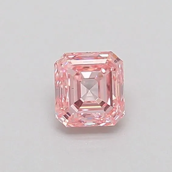 0.37ct EMERALD Fancy Intense Pink VS2 Coloured Lab diamond