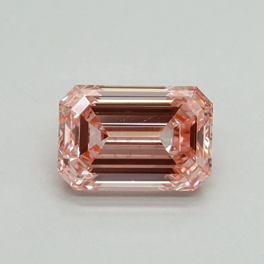 1.02ct EMERALD Fancy Vivid Pink VS2 Coloured Lab diamond