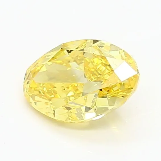 1.04ct OVAL Fancy Vivid Yellow VVS2 Coloured Lab diamond