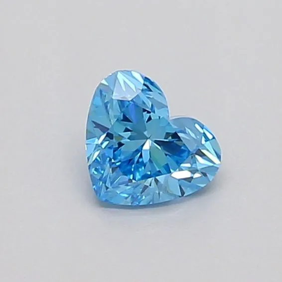 0.35ct HEART Fancy Vivid Blue VVS2 Coloured Lab diamond