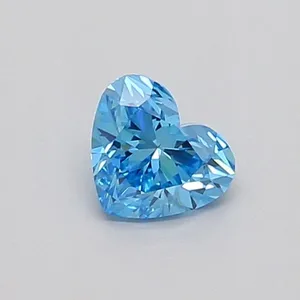 0.35ct HEART Fancy Vivid Blue VVS2 Coloured Lab diamond