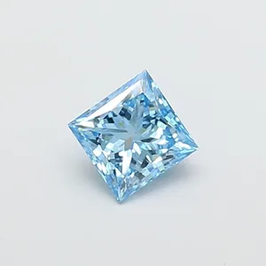 1.04ct PRINCESS Fancy Vivid Blue SI1 Coloured Lab diamond