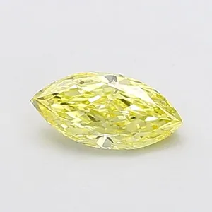 0.7ct MARQUISE Fancy Intense Yellow VVS2 Coloured Lab diamond
