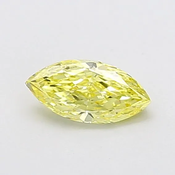 0.7ct MARQUISE Fancy Intense Yellow VVS2 Coloured Lab diamond