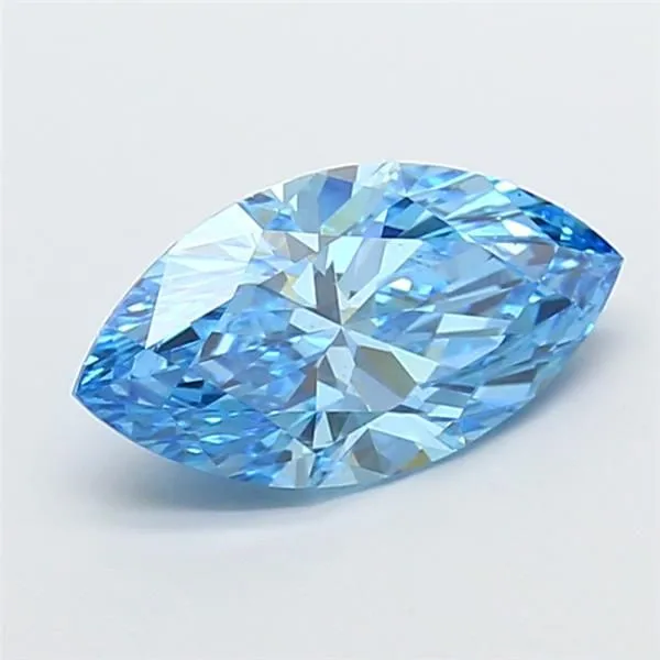 2.02ct MARQUISE Fancy Vivid Blue VS2 Coloured Lab diamond