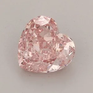 0.94ct HEART Fancy Vivid Pink VVS2 Coloured Lab diamond