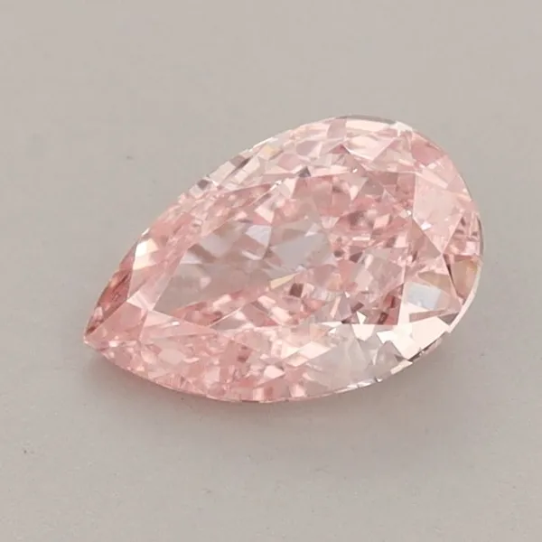 0.78ct PEAR Fancy Vivid Pink VS1 Coloured Lab diamond
