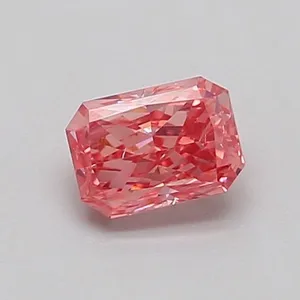 0.54ct RADIANT Fancy Vivid Pink VS2 Coloured Lab diamond