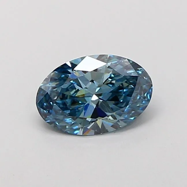 1.01ct OVAL Fancy Vivid Blue VVS2 Coloured Lab diamond