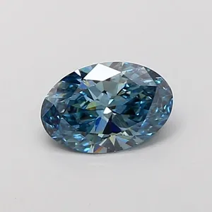 1.01ct OVAL Fancy Vivid Blue VVS2 Coloured Lab diamond