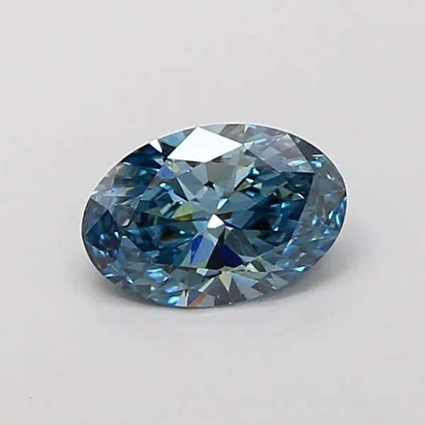 1.01ct OVAL Fancy Vivid Blue VVS2 Coloured Lab diamond