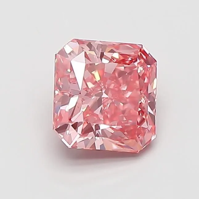 1.00ct RADIANT Fancy Vivid Pink VS1 Coloured Lab diamond