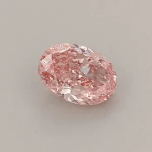 0.4ct OVAL Fancy Vivid Pink VVS2 Coloured Lab diamond