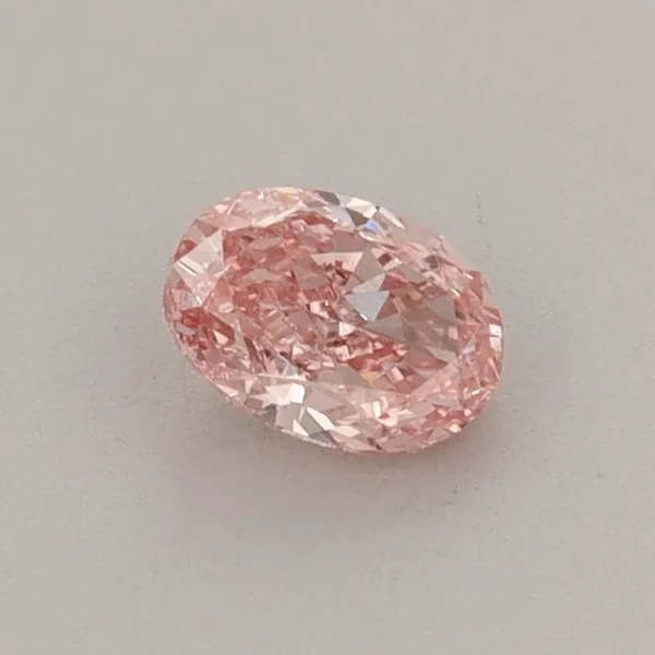 0.4ct OVAL Fancy Vivid Pink VVS2 Coloured Lab diamond