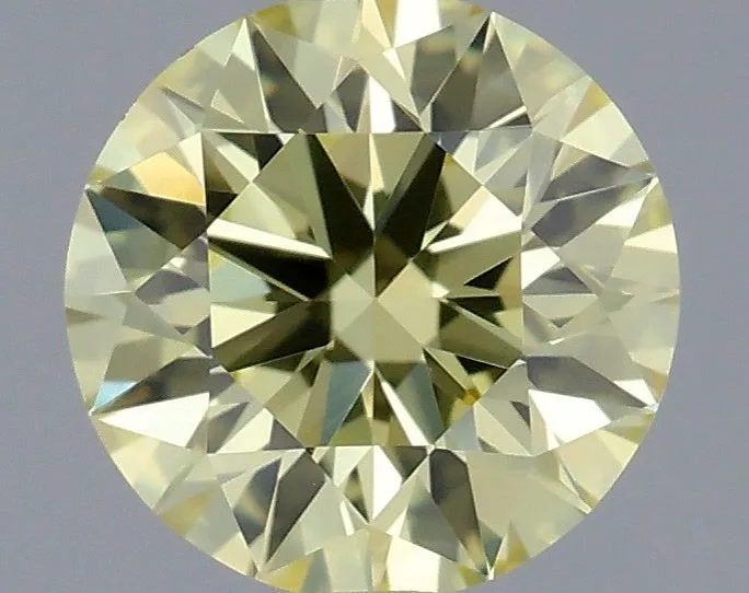 0.43ct ROUND Fancy Yellow VVS2 Coloured Lab diamond