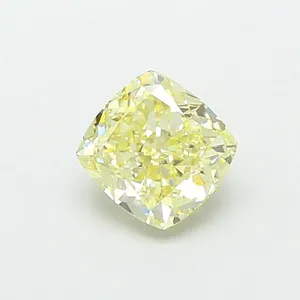 1.01ct CUSHION Fancy Light Yellow VVS2 Coloured Lab diamond